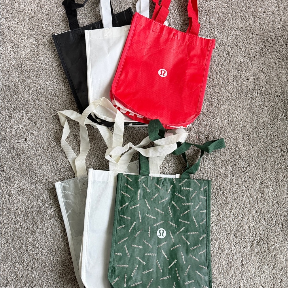 lululemon athletica Red, Green, Black, and White Tote Collection